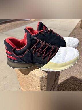 Adidas Harden Vol. 1 in the black, white, and red colorway Size 11.5